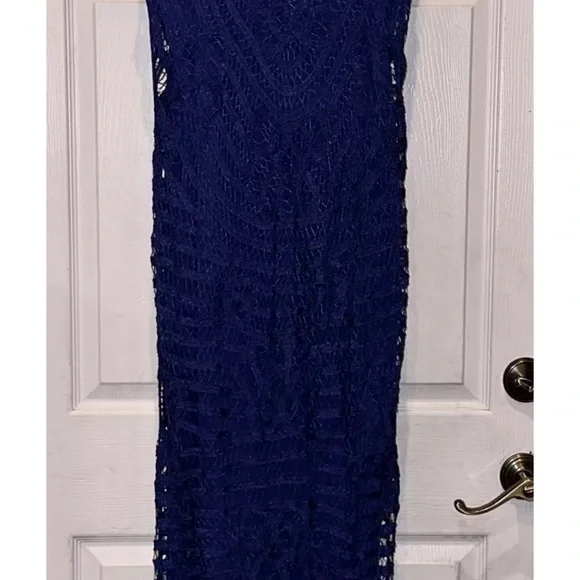 Lauren Ralph Lauren Blue Lace Maxi Dress – Size 12 – NWT - Picture 5 of 9